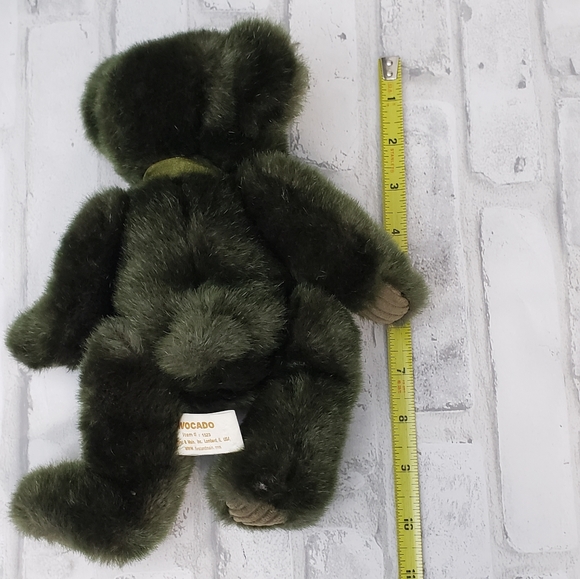 Vintage First and Main Avocado Plush Green Teddy Bear, 8" Seated - Picture 9 of 11